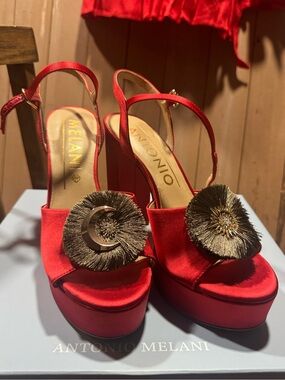 ANTONIO MELANI Goji Berry Heels (9) (heels only, can bundle dress)